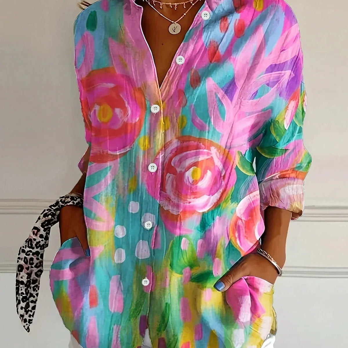 Shielo | Abstract Pattern Blouse – Bleecker New York
